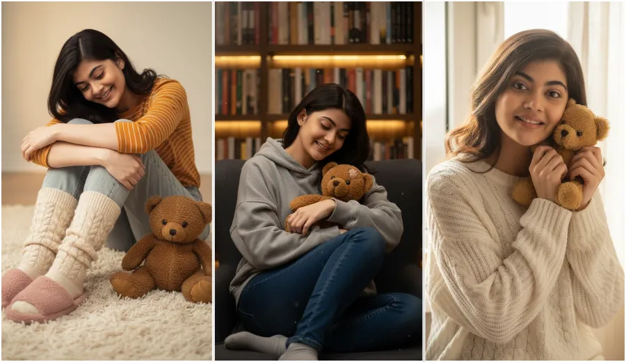Trending Gemini AI Photo Prompts: Girls with a Cute Teddy Bear